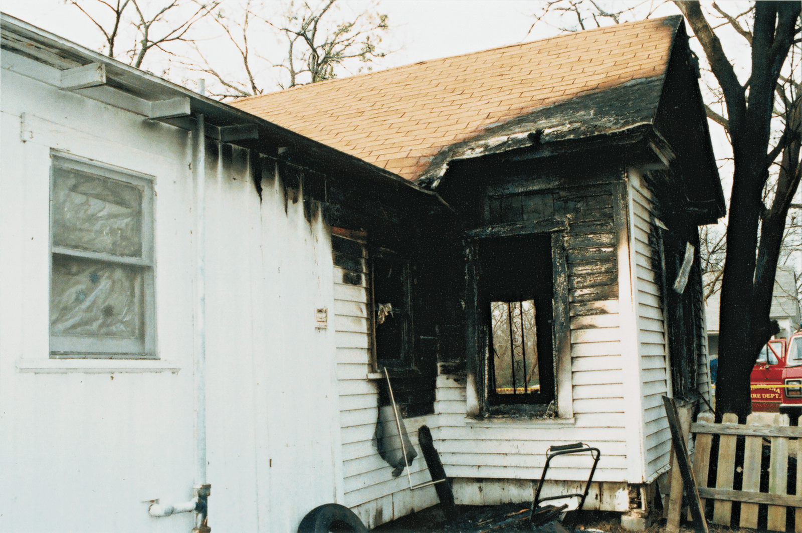 The aftermath of the fire on December 23 1991.